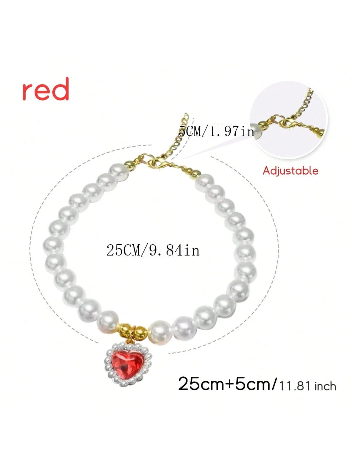 1Pc Cat Beaded Necklace, Cute High-Value Dog & Cat Collar Decoration with Rhinestones, Cat-Proof and Lick-Proof.