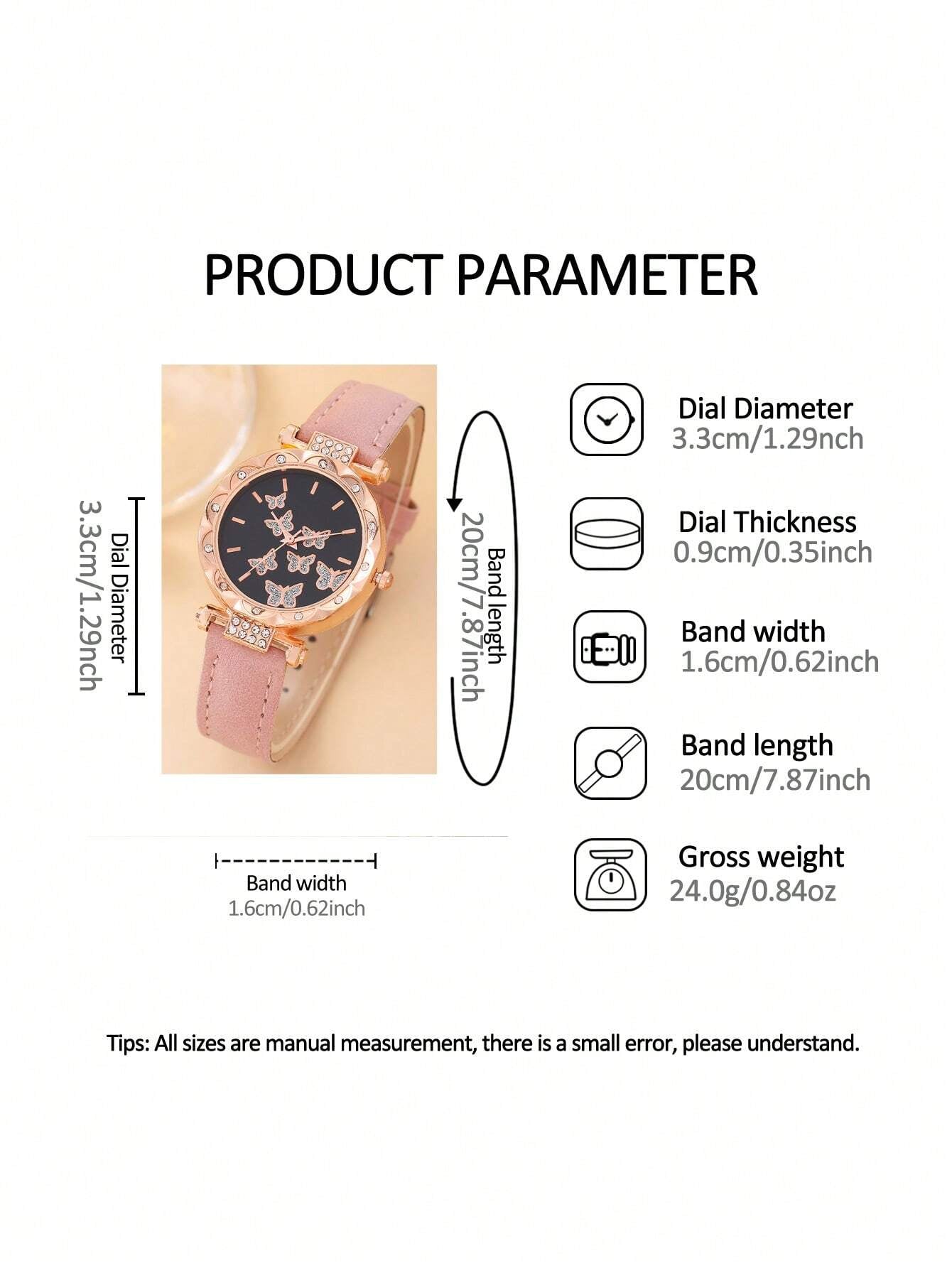 5Pcs Cute White Silicone Watch Girls Quartz Watch Necklace Bracelet Earrings Jewelry Jewelry Set Halloween Gift Christmas Gift Friends the Best Choice