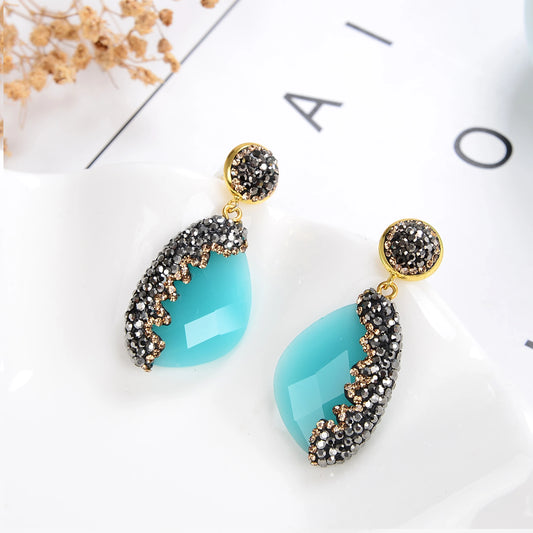 11 Style Luxury Geometric Drop Earrings for Women Girls 2020 Charm Rhinestone Dangle Earring Ladies Wedding Jewelry Gifts
