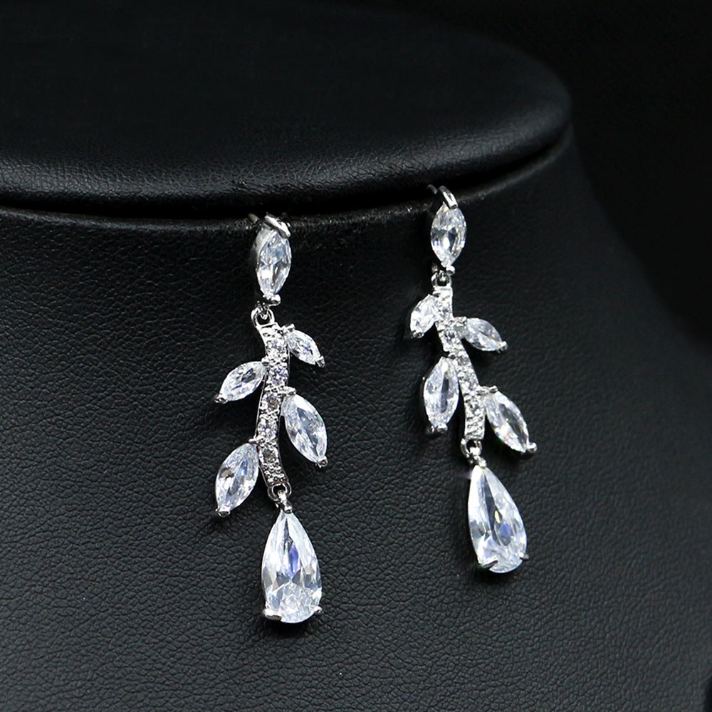 Zircon Necklace Bride Set in Europe and America