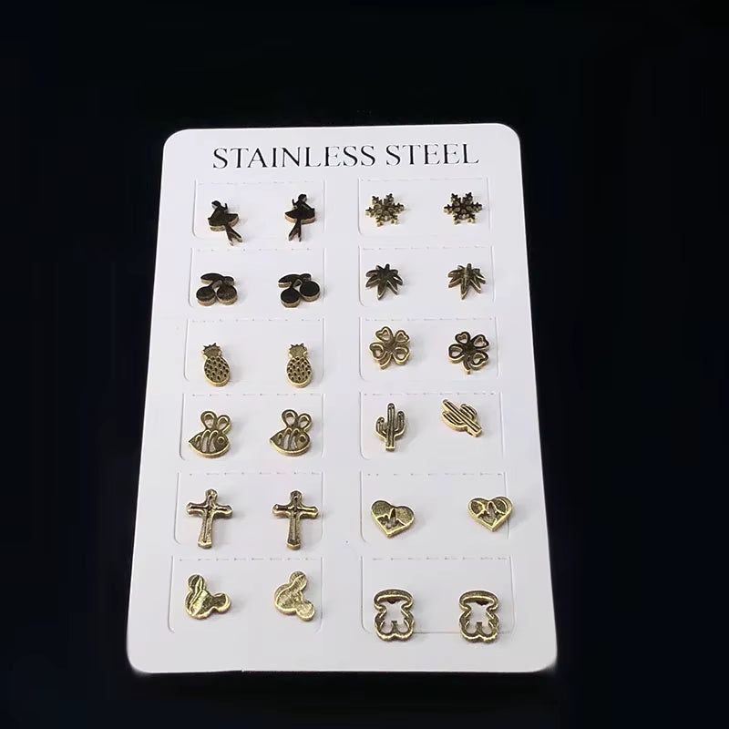 Fashion Statement Earrings 2020 Geometric round Earrings for Women Stainless Steel Earrings Stud Earrings Modern Female Jewelry