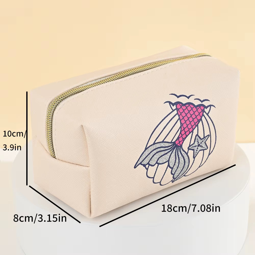 New Instagram Portable Fashion Travel Wash Bag Cute Image and Text Large Capacity Skincare Makeup Bag, Travel Women'S Accessorie
