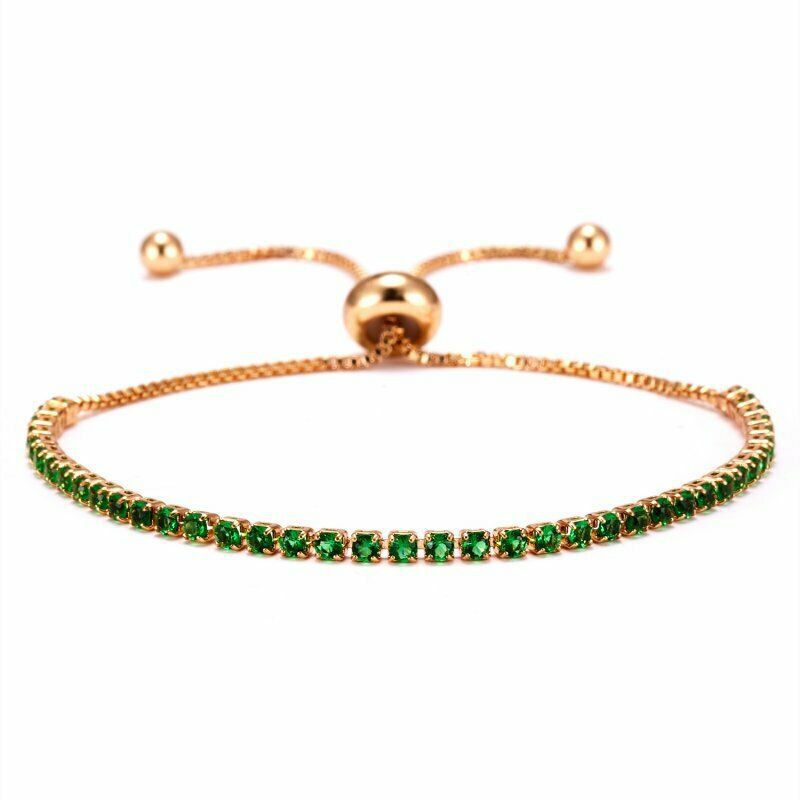 Micro-Inlaid Zircon Crystal Bracelet