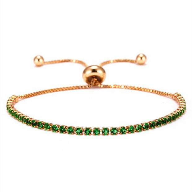 Micro-Inlaid Zircon Crystal Bracelet