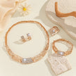Gold Alloy Jewelry Set - 4-Piece Collection