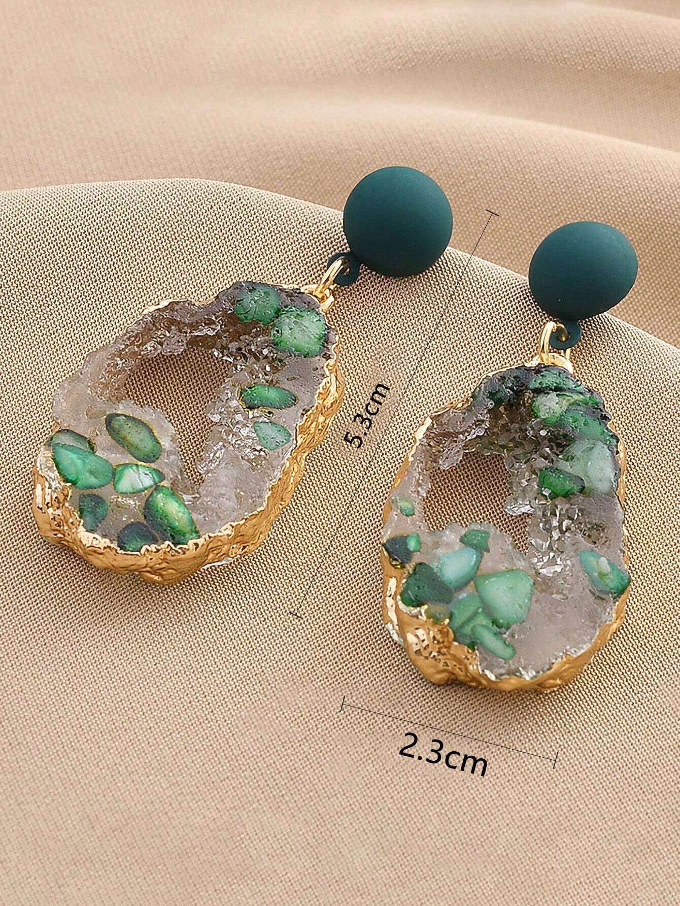 Andkiss Resin Drop Earrings