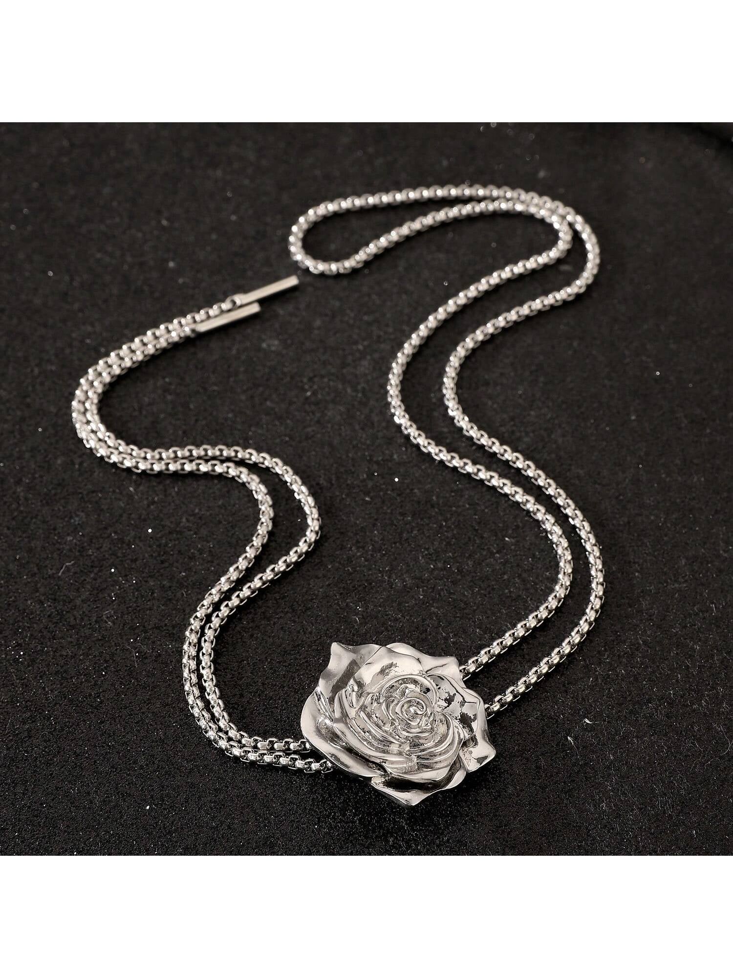 1Pc Geometric Charm Y Lariat Necklace, Stainless Steel Jewelry