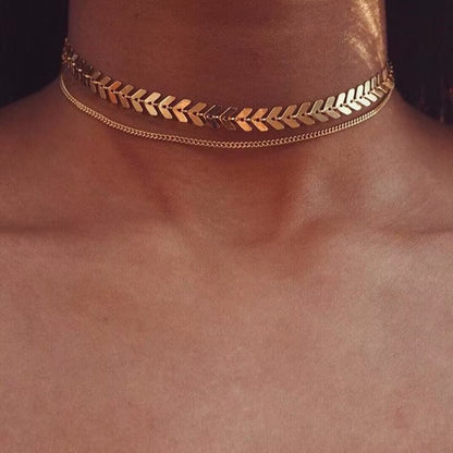 Bohemian Tiny Heart Star Necklace for Women Short Chain Coin Bar Moon Pendant Necklace Gift Choker Necklace
