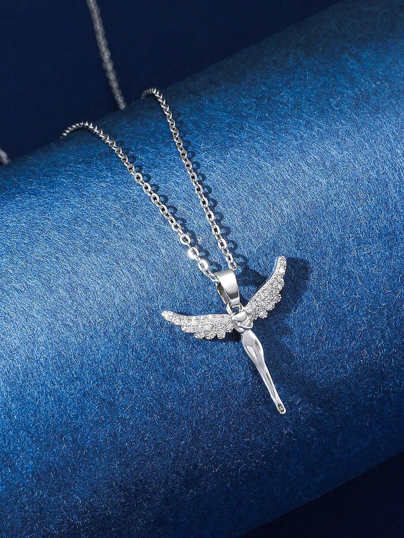 1Pc Classic & Delicate Lucky Goddess Angel Pendant Women'S Clavicle Necklace Decoration Gift