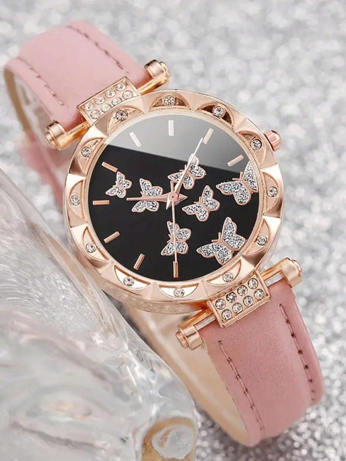 5Pcs Cute White Silicone Watch Girls Quartz Watch Necklace Bracelet Earrings Jewelry Jewelry Set Halloween Gift Christmas Gift Friends the Best Choice