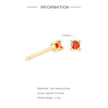 18K Gold Plated 925 Silver Birthstone Stud Earrings - Mini Colored Zircon