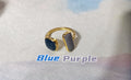 Blue Purple Geometric Dripping Ring