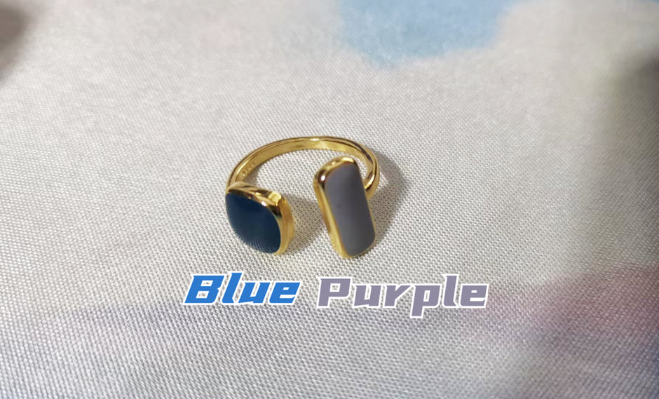 Elegant Women with Geometric Dripping Rings