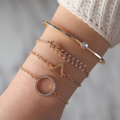 Crystal Charm Bracelet Set