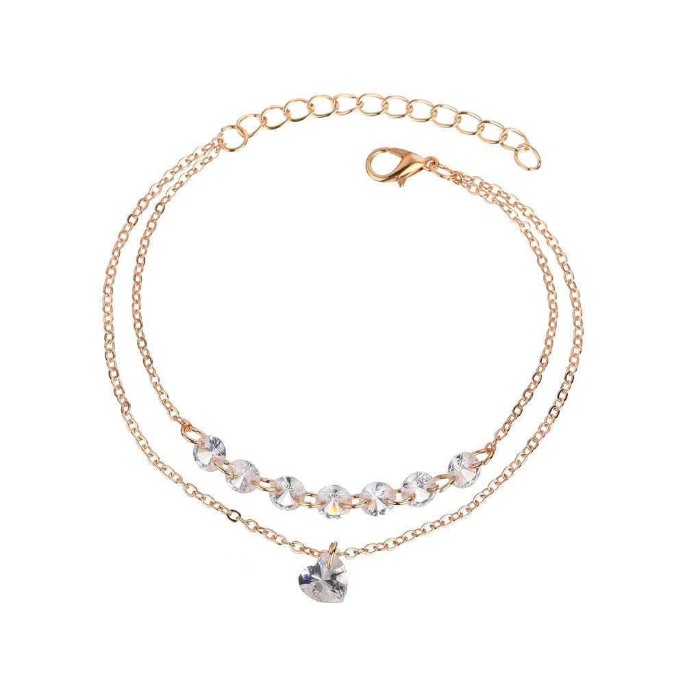 Double Heart Crystal Bracelet