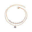 Double Heart Crystal Bracelet
