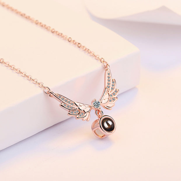 Angel Wing Projection Necklace