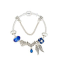 Blue Crystal Angel Wing Bracelet