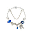 Blue Crystal Angel Wing Bracelet