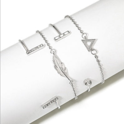 Crystal Charm Bracelet Set