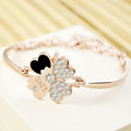 Rose Gold Four Leaf Clover Bracelet