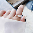 Crystal Zircon Flower Open Ring