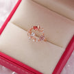 Crystal Zircon Flower Open Ring