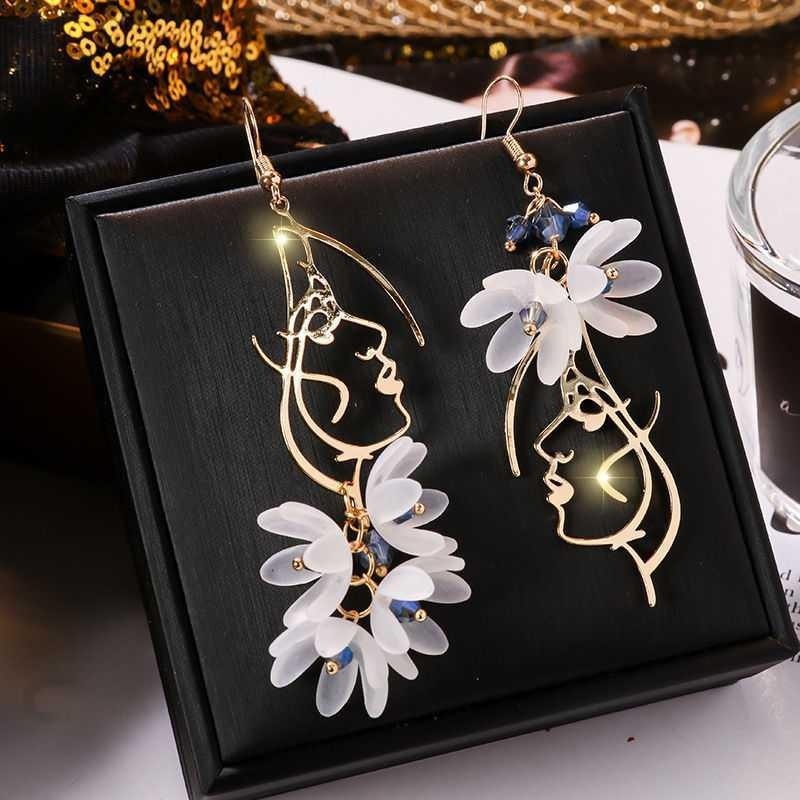 Wild Rose Rhinestone Tassel Earrings