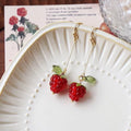 Handmade Raspberry Fruit Earrings
