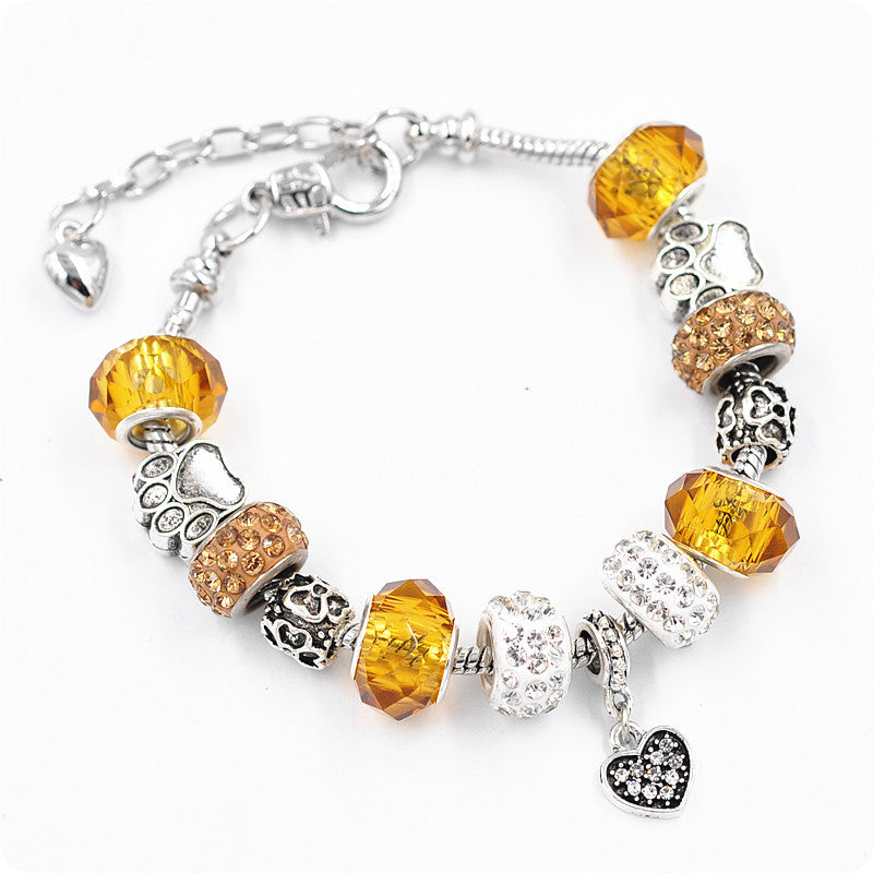 Crystal Beaded Statement Bracelet