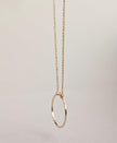 Gold Lariat Drop Pendant Necklace