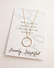 Gold Lariat Drop Pendant Necklace
