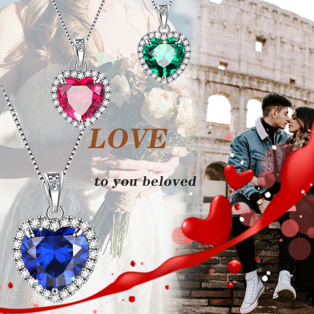 May Birthstone Necklace Women Green Heart Emerald CZ 925 Sterling Silver Pendant Jewelry Mother'S Day Gift