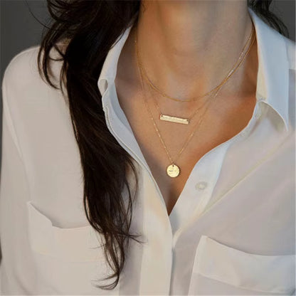 Bohemian Tiny Heart Star Necklace for Women Short Chain Coin Bar Moon Pendant Necklace Gift Choker Necklace