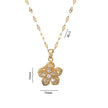 Rotating Rhinestone Flower Necklace