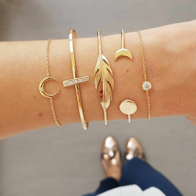 Crystal Charm Bracelet Set