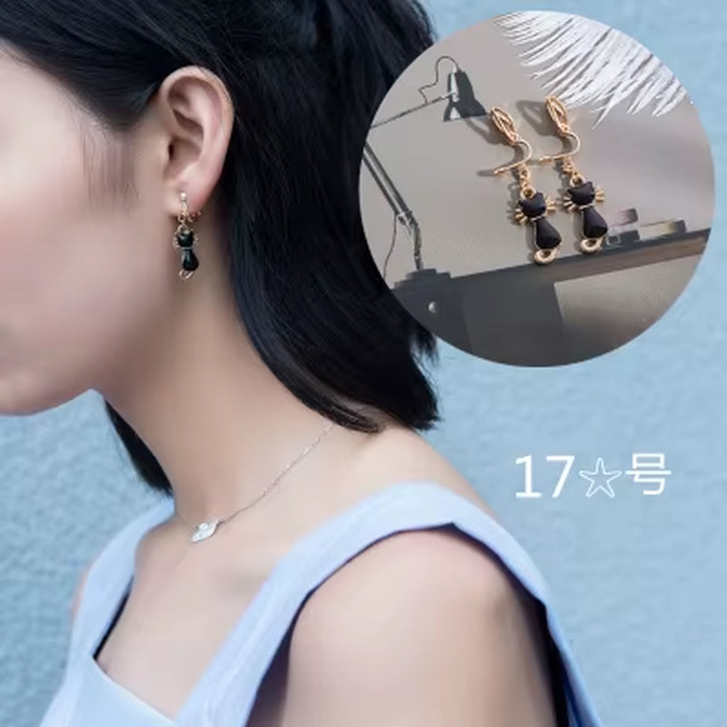 Korea Style Cute Clip on Earrings Non Pierced Earrings for Kids Party Charm Ear Cuffs Earrings No Hole Earrings New