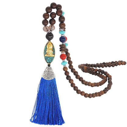 Bohemia Long Necklace Women Long Chain Sweater Chain Ethnic Tassel Necklaces Bijoux Femme Colar Clothing Jewelry Wholesale Bff