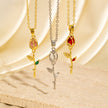 Zircon Tulip Flower Necklace