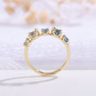 Gradient Blue Topaz & Zircon Ring