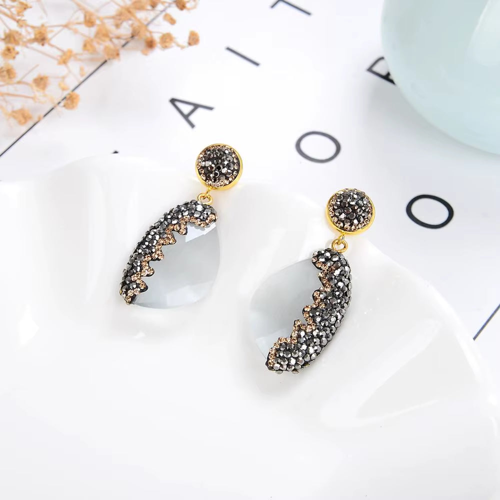 11 Style Luxury Geometric Drop Earrings for Women Girls 2020 Charm Rhinestone Dangle Earring Ladies Wedding Jewelry Gifts