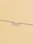 1Pc Cubic Zirconia Infinity Symbol Charm Necklace Copper Jewelry
