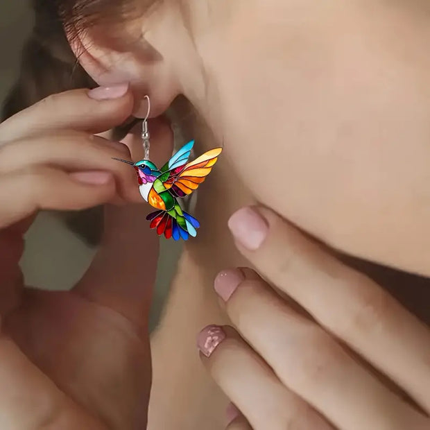 Colorful Bird Acrylic Jewelry Set