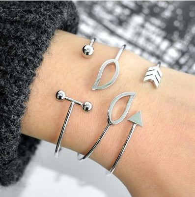 Crystal Charm Bracelet Set