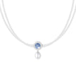 Aquamarine & Freshwater Pearl Crown Necklace