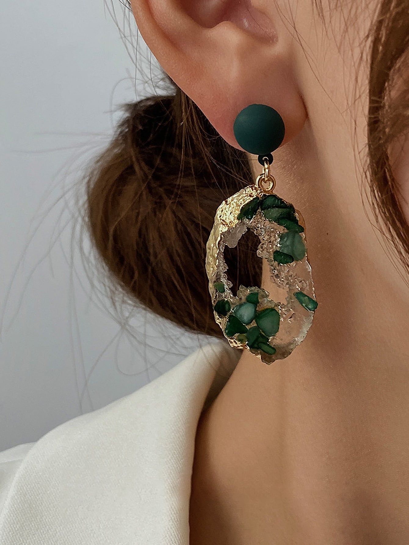 Andkiss Resin Drop Earrings