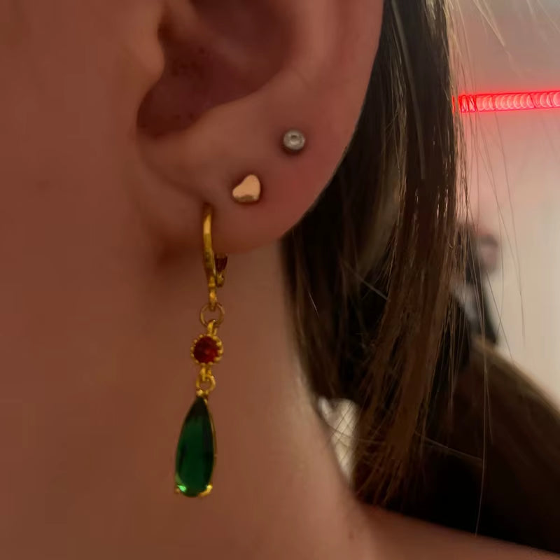 2023 Fashion Elegant Crystal Earrings for Women Hayao Miyazaki Howl'S Moving Castle Earrings Red Beads Christmas Jewelry Gift