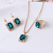 The Crystal Set Necklace Earring Ring Three-Piece Set