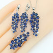Blue Zircon Jewelry Set - 4-Piece Collection