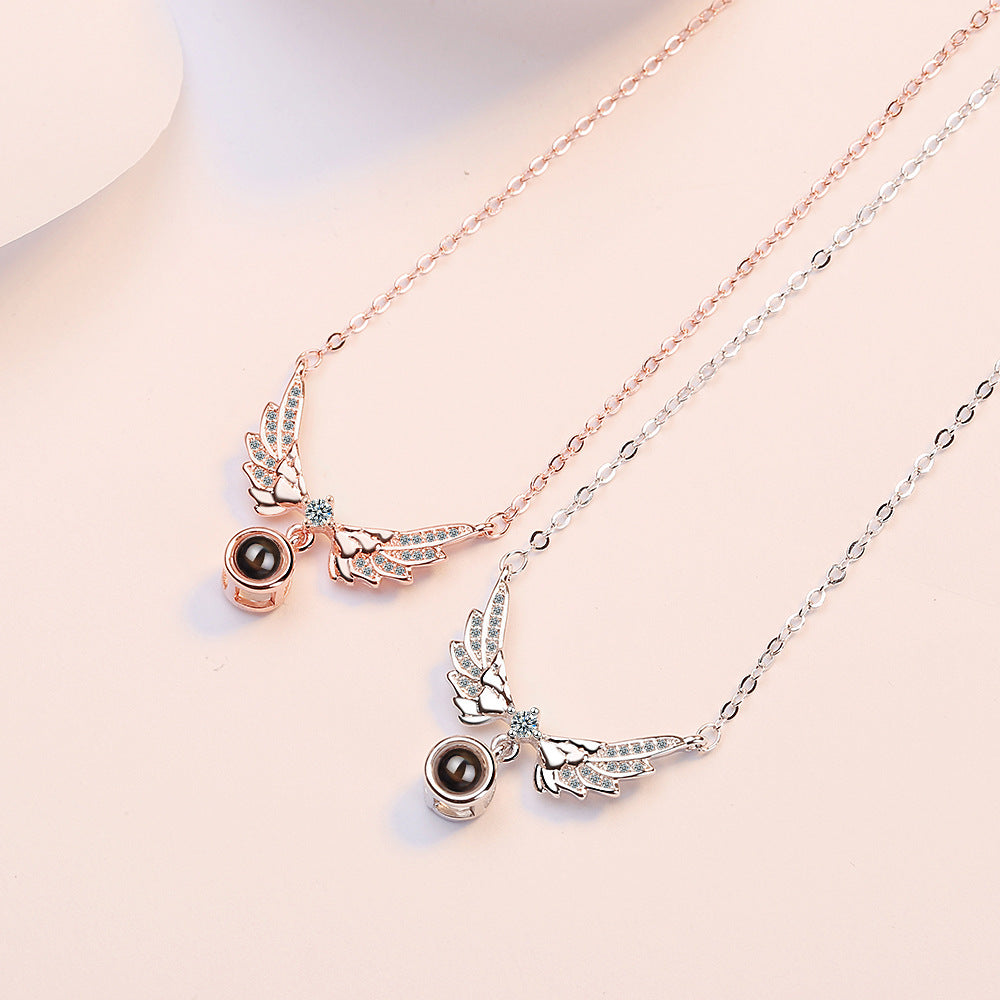 Angel Wing Projection Necklace